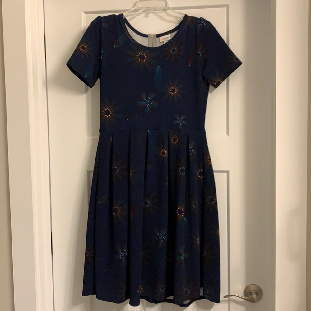 Navy blue LuLaRoe Amelia Dress